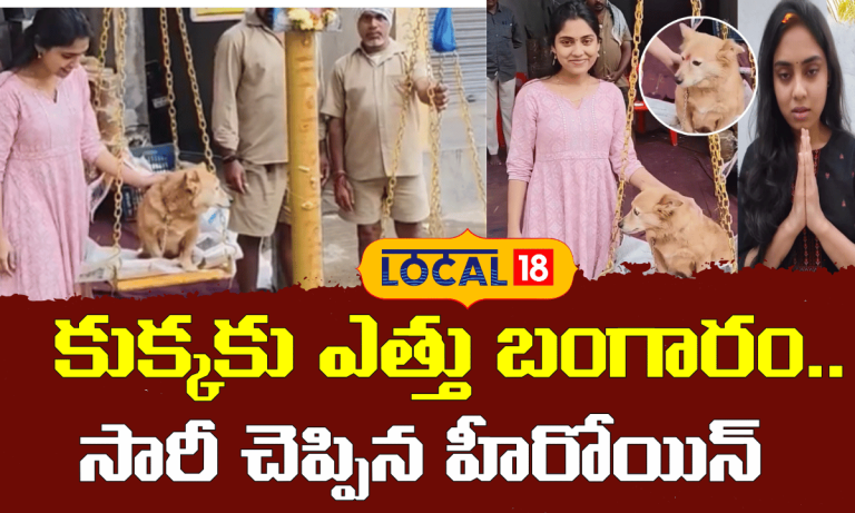 Medaram Jatara Dog Tulabharam Controversy | కుక్కకు ఎత్తు బంగారం.. సారీ చెప్పిన హీరోయిన్ | #local18V