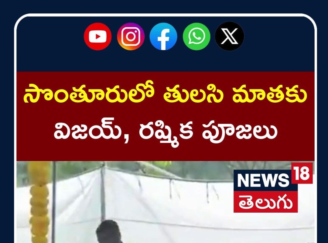 Vijay, Rashmika Tulasi Mata Pooja | సొంతూరులో తులసి మాతకు విజయ్,రష్మిక  పూజలు |N18S