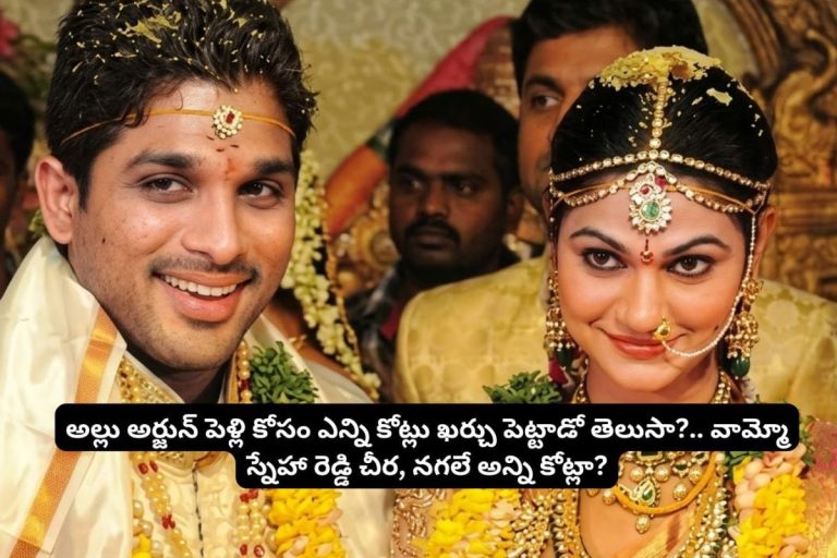 Allu Arjun: అల్లు అర్జున్ పెళ్లి  ఖర్చు ఎంతో తెలుసా?.. వామ్మో 2012లోనే అంత గ్రాండ్‌ వెడ్డింగ్.. స్నేహా రెడ్డి చీర, నగలే అన్ని కోట్లా?